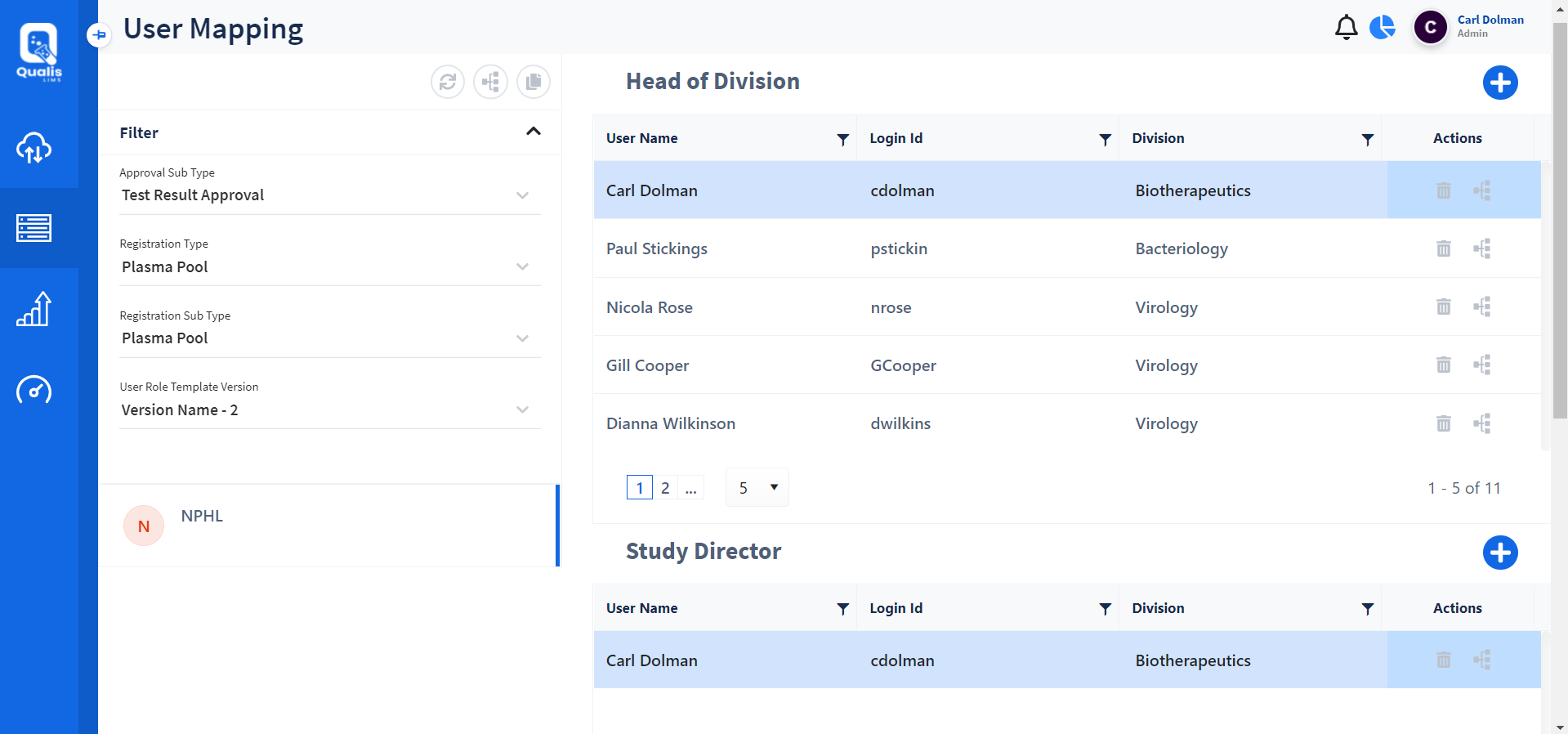 screenshot of QuaLIS LIMS